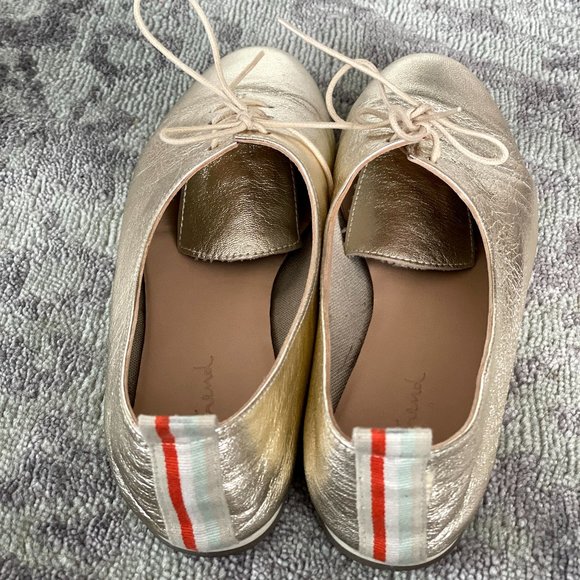 Intrend Leather Gold Ballet Flats US7.5 - Picture 4 of 10